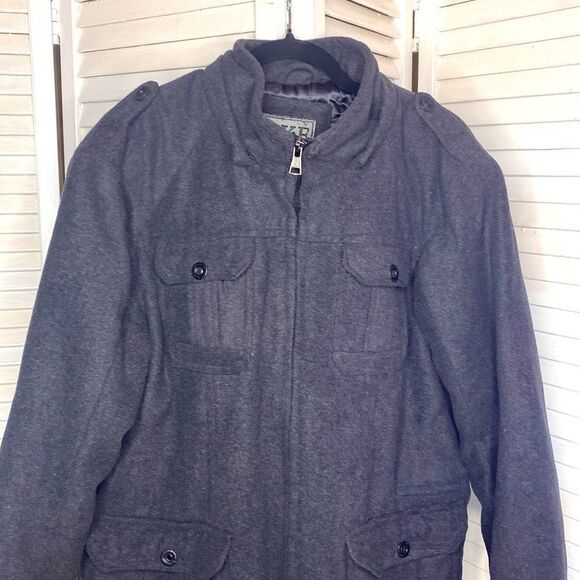 Buckle BKE Mens Wool Pea Coat Jacket - Picture 7 of 10